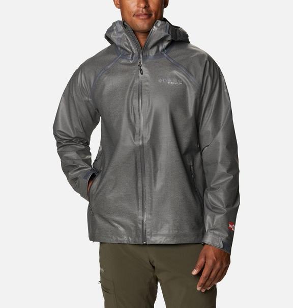 Columbia OutDry Rain Jacket Black Grey For Men's NZ69580 New Zealand